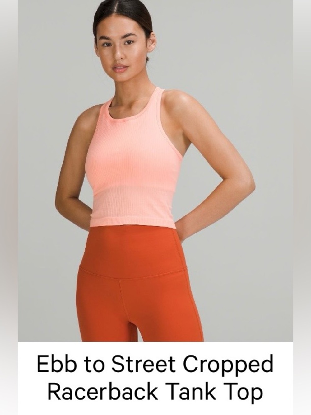 Lululemon Cropped Ebb to Street Racerback Tank